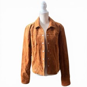 Live A Little Women's Brown 100% Leather Jacket Size Large